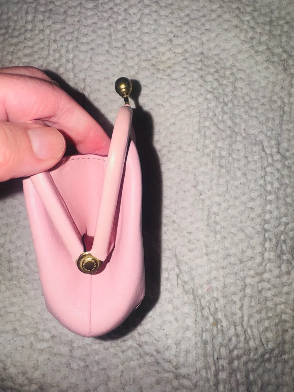 COACH 1941 Kisslock Coin Change Purse PINK Glovetan Leather